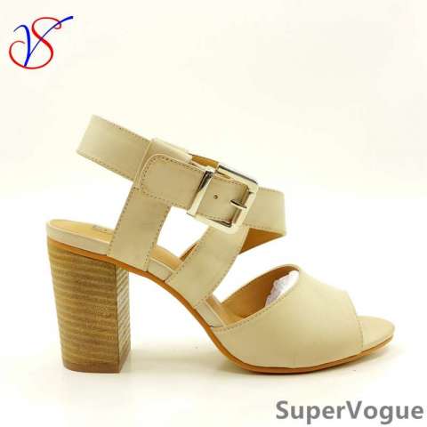 Color Sex Fashion High Heeled Women Lady Sandals Shoes for Socially Business Sv17s001-04-Beige